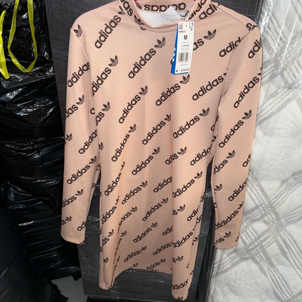 Adidas Pink Long Sleeve Dress